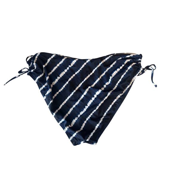 Swimsuits For All Blue & White Side Tie Bikini Bottom Women's Size 22 New - Picture 5 of 5